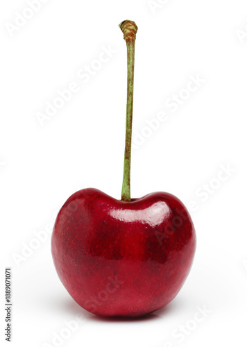 Fresh ripened Cherry,Cherries isolated on white background