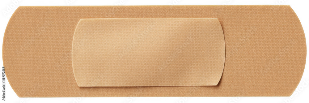 Fototapeta premium Medical bandage beige plaster first aid isolated on a transparent background