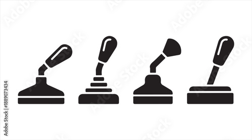 Industrial Joystick and Control Lever Positions Illustration