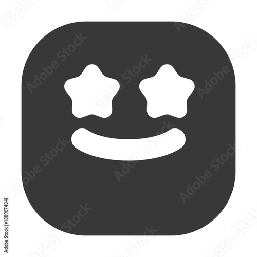 Star Face Emoji Solid