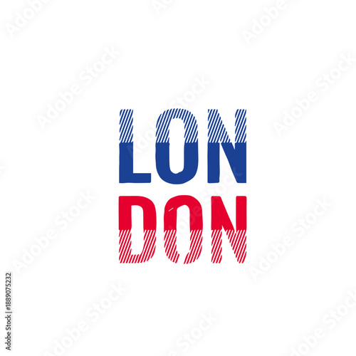 blue and red london vector illustration t shirt design 