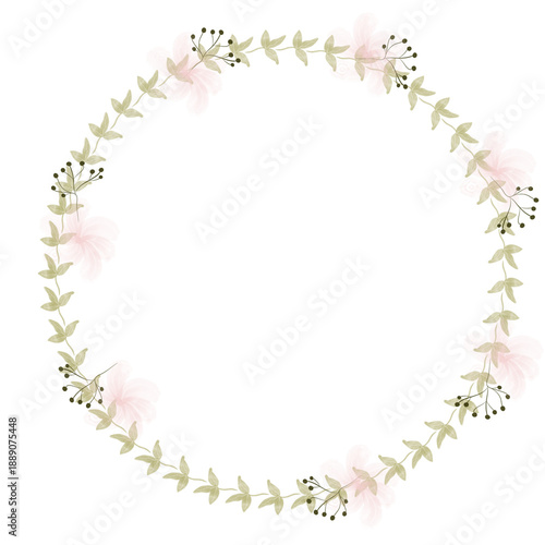 Hand drawn floral frames with flowers. Wreath. Elegant logo template. Vector illustration for labels, branding business identity, wedding invitation