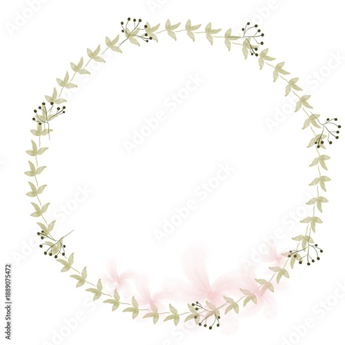 Hand drawn floral frames with flowers. Wreath. Elegant logo template. Vector illustration for labels, branding business identity, wedding invitation