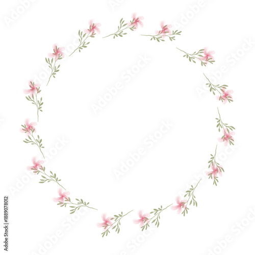 Hand drawn floral frames with flowers. Wreath. Elegant logo template. Vector illustration for labels, branding business identity, wedding invitation