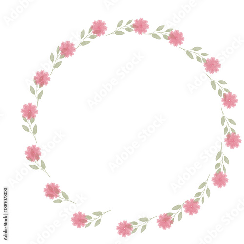Hand drawn floral frames with flowers. Wreath. Elegant logo template. Vector illustration for labels, branding business identity, wedding invitation