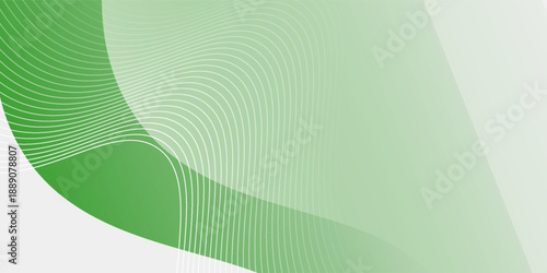 Abstract White and Green wave wide background texture, soft, header, modern gradient modern pattern good