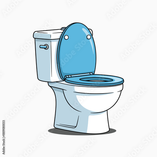 Toilet with Open Lid
