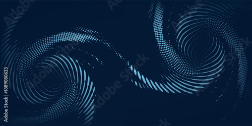 Flowing dot particles wave curve pattern blue and green gradient light effesct nice illustrations