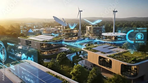 Smart Eco Habitat Futuristic Sustainable Living Concept