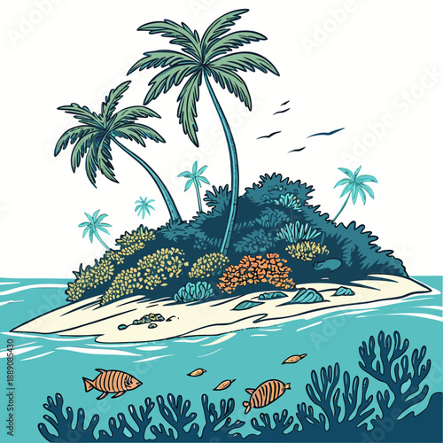 Tropical island paradise