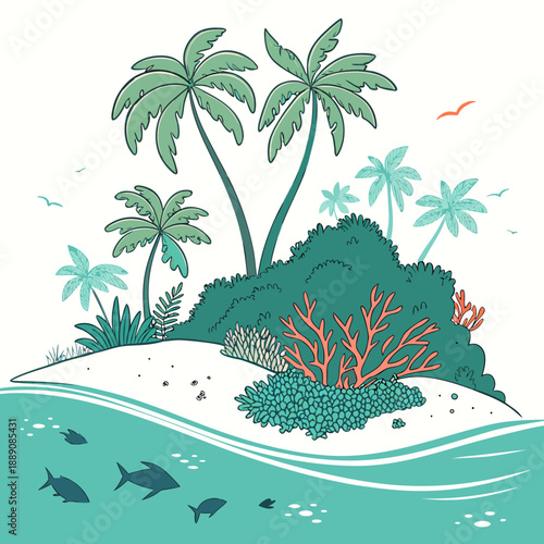 Tropical island oasis