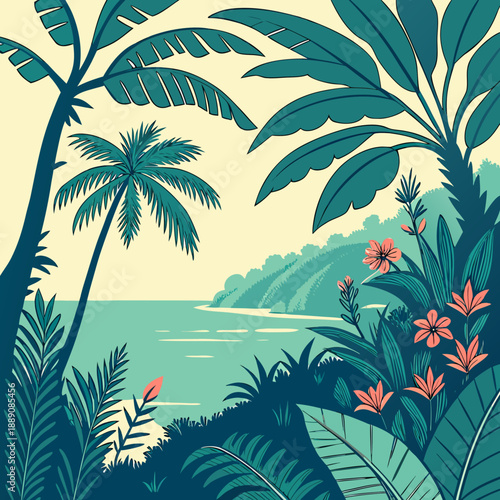 Tropical oasis by the sea