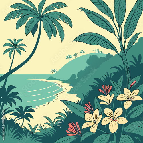 Tropical beach oasis