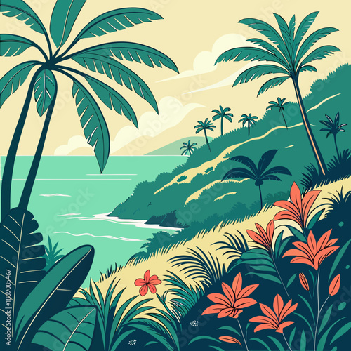 Tropical beach landscape