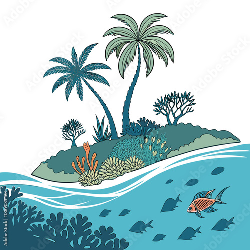 Tropical island oasis