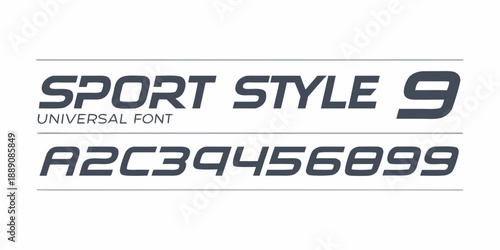 Sport style 9 universal font and alphanumeric character display