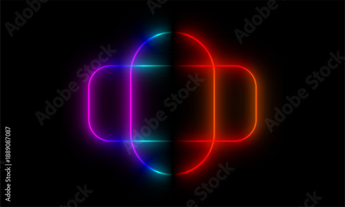 Wallpaper Mural neon glowing neon light technology background. Torontodigital.ca