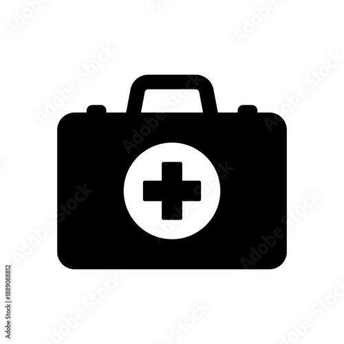 First Aid Box and Medical Briefcase Icon for Healthcare, Emergency and Medical Design