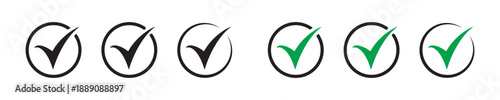 Check Mark Tick Icon Set for Approval, Confirmation, Validation and UI Design
