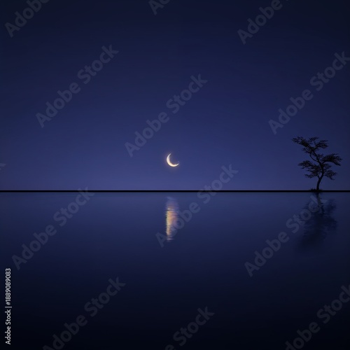 moon over the sea