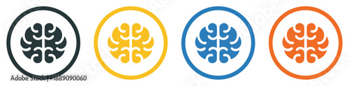 brain neurology medical icon set