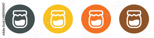 jar container icon set vector