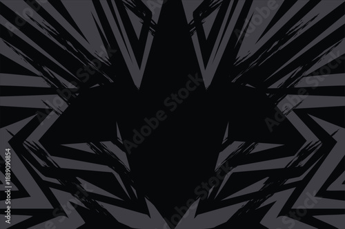 Abstract dark background with geometric spike line pattern and grunge texture with some copy space area