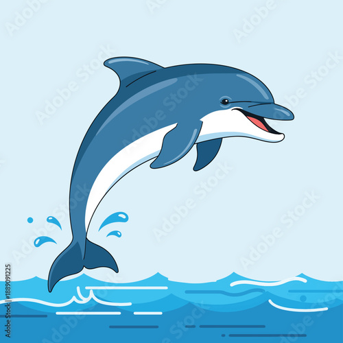 Dolphin Leaping Out of Water