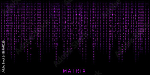 Digital rain effect mimicking the iconic matrix code on a black background