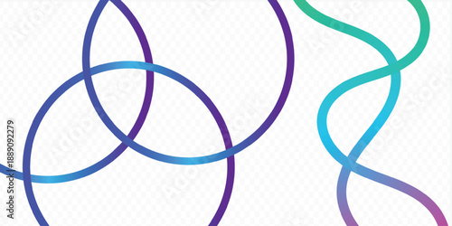 Abstract colorful line art background design.Color Gradient Lines Abstract Pattern. 3D Waves Shape Elements on White Background, Background with Wave Rainbow Ribbons.