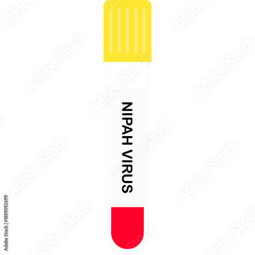 Nipah Virus Blood Test Tube, Laboratory Sample Collection, Medical Diagnostic Vial, Clinical Lab Equipment