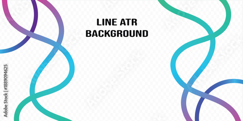 Abstract colorful line art background design.Color Gradient Lines Abstract Pattern. 3D Waves Shape Elements on White Background, Background with Wave Rainbow Ribbons.