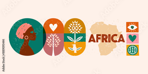 Celebrating africa a colorful illustration of culture nature and identity