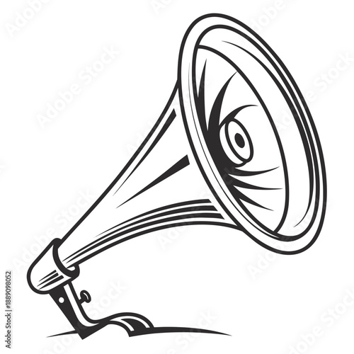 Vintage phonograph horn