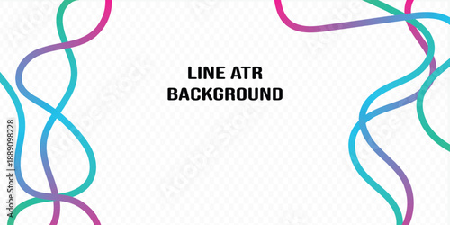 Abstract colorful line art background design.Color Gradient Lines Abstract Pattern. 3D Waves Shape Elements on White Background, Background with Wave Rainbow Ribbons.