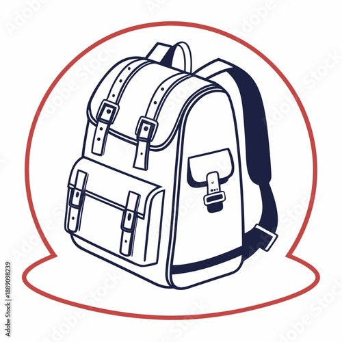 Classic leather backpack