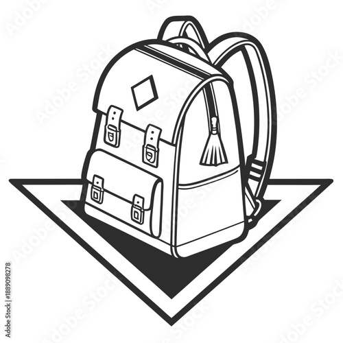 Backpack on a triangle base
