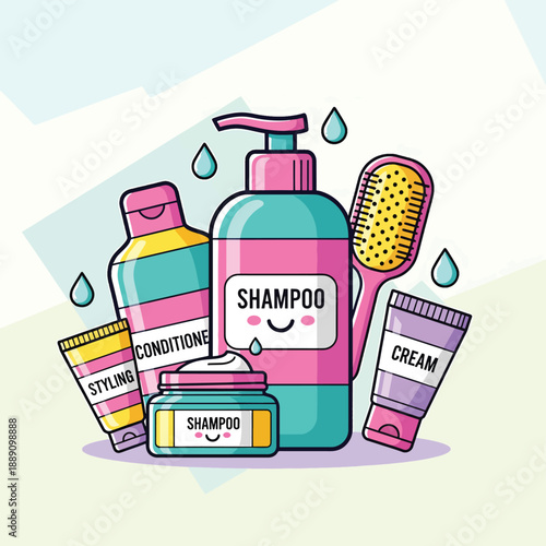 Colorful Hair Care Products