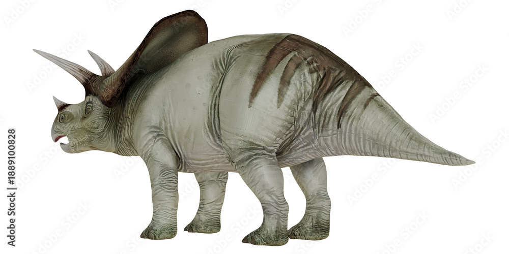 Fototapeta premium Side view of a Centrosaurus dinosaur illustration