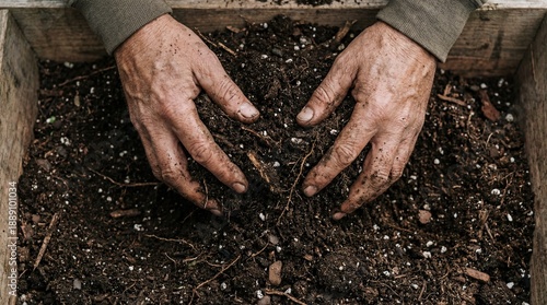 A person's hands tenderly w...