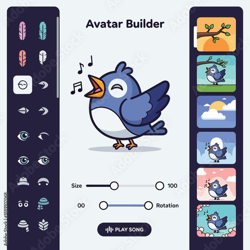 Customizable Cartoon Bird Avatar