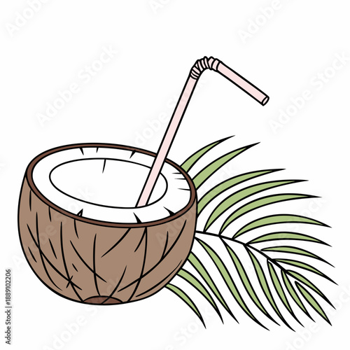 Refreshing coconut drink
