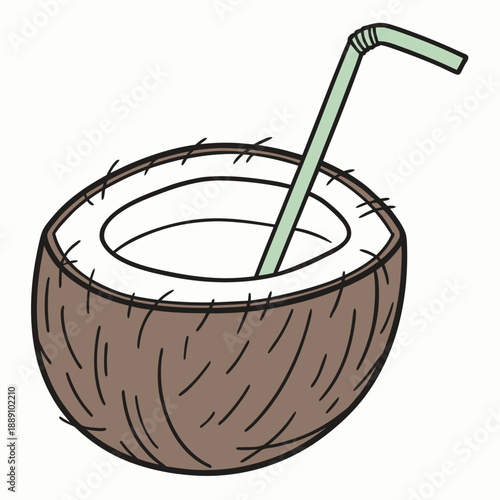 Refreshing coconut drink