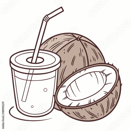 Refreshing coconut drink