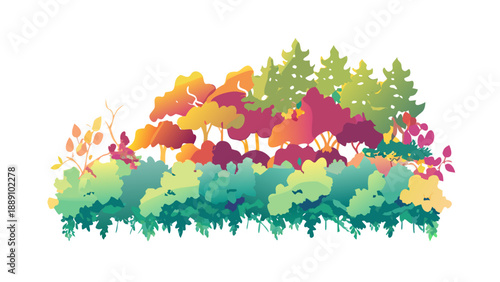 Vibrant forest in autumn