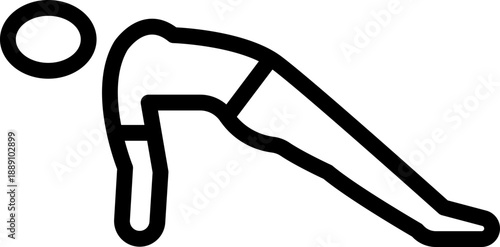  Upward Plank line  Pose, Upward Plank Yoga Pose, Purvottanasana Yoga Icon, Reverse Plank Exercise Vector