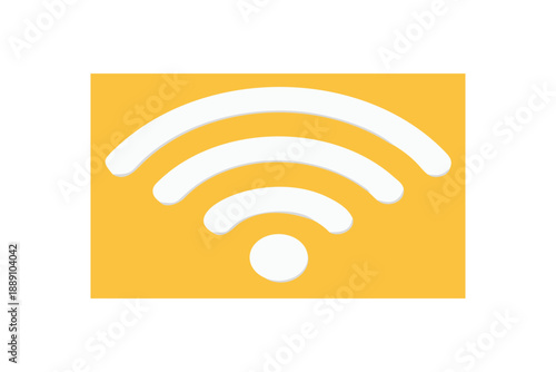 Yellow square with a white rss feed icon centered within