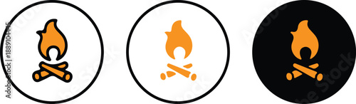 fire icon set vector illustration 