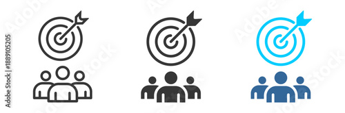 target icon set multiple style collection	
