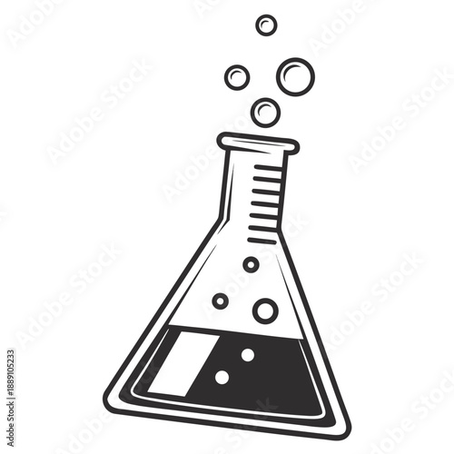 Bubbling chemical flask
